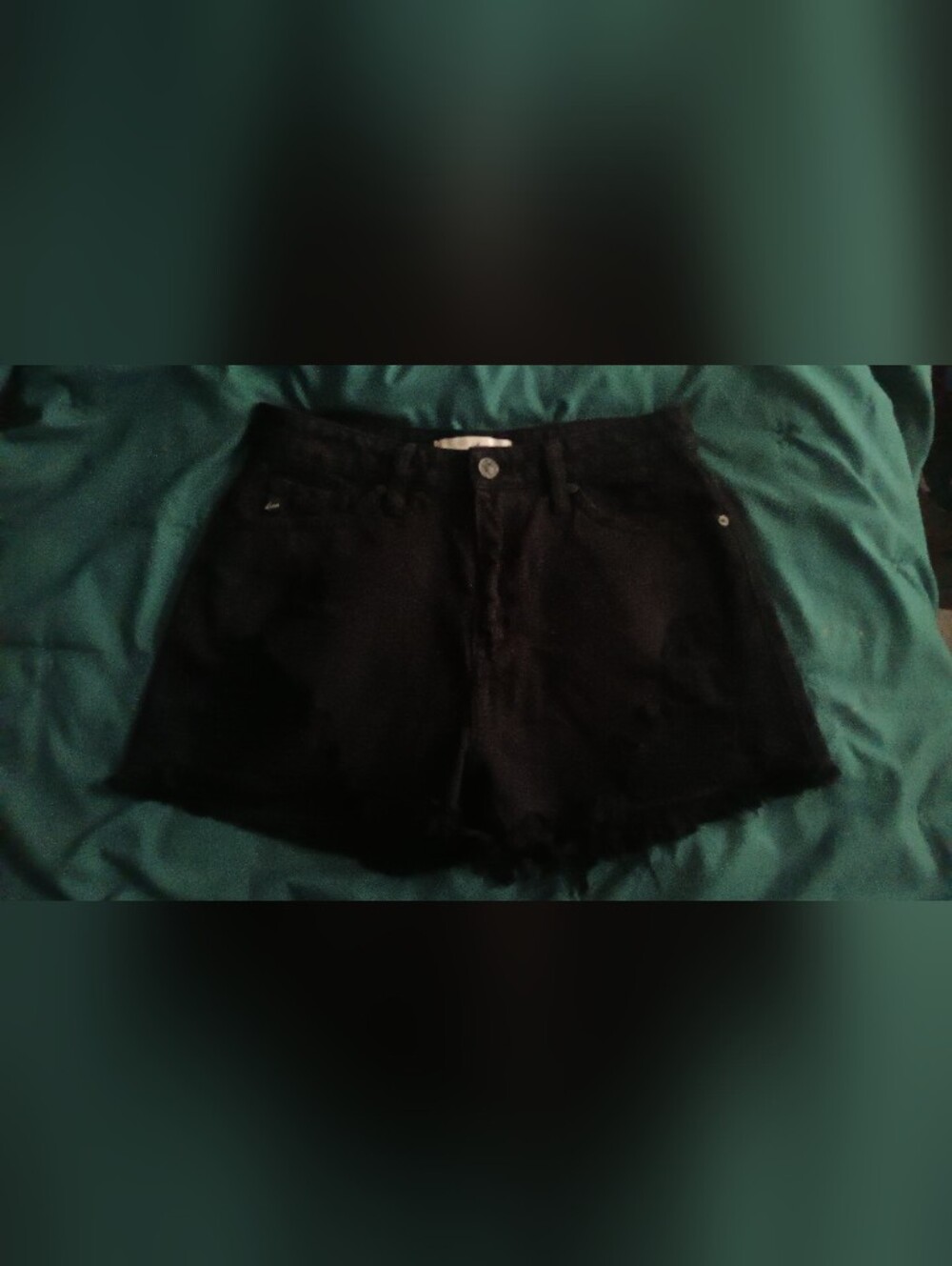 Kancan Black Denim Cutoff Shorts